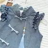 Vestido de Verano Qipao para Niñas Estilo Nuevo Hanfu Infantil Estilo Chino Vestido de Verano Nuevo Estilo Chino Falda de Mezclilla para Niñas Comercio Exterior