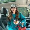 Sudadera Divertida de Manga Larga Estilo Coreano con Graffiti para Mujer Primavera y Otoño Popular Deportiva Americana Reductora de Edad Holgada Cubre-Grasa Superior Moderna