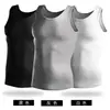 Chaleco de Algodón Puro para Hombre Estilo Nuevo con Canalé Fino Elástico en Negro y Blanco, Adecuado para Jóvenes Adultos, Deportes, Espalda de Nadador, Hombro Estrecho, Venta al por Mayor