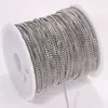 Cadena Plana de Acero Inoxidable 304 de Múltiples Tamaños Cadena Encriptada Accesorios para Joyería DIY Collar Ropa Uñas Arte Cadena Lateral Venta al por Mayor
