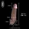Trava física com retardo, preservativo de dente de lobo de dupla abertura, ampliado e espessado, anel peniano masculino, item de novidade para adultos, atacado