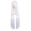 Anime peruca universal Mao Niang cos modelagem alta temperatura seda 100cm longo cabelo liso preto vermelho franja headgear atacado