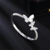 Pulseira de borboleta fritillary natural de alta qualidade com zircônia luz de luxo moda Coringa feminina nicho abertura joias atacado