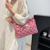 Bolsa de Lona Floral Estilo Coreano para Mujer Nueva Moda Primavera 2025 Bolso Tote Casual Elegante Bolso de Hombro Simple para el Trabajo