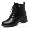 Botas Martin Martin para mujer otoño e invierno Botines nuevos de lana para mujer con forro polar de tacón alto grueso cálidos de algodón talla grande zapatos de algodón para madre