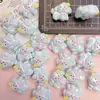Mini Conejo Oso de Dibujos Animados Resina DIY Pegamento de Crema Pasador Diadema Accesorios de Joyería Hebilla de Zapato Imán de Refrigerador Material