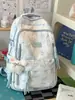 Mochila nueva tie-dye, mochila de nicho de alto valor, mochila estudiantil de gran capacidad, mochila estudiantil de bloques de color