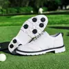 Zapatos de golf antideslizantes para dropshipping transfronterizo, talla grande, impermeables, zapatillas deportivas de estilo británico, zapatos blancos transpirables para hombre