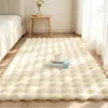 Alfombra de Peluche Conejo Burbuja Alfombra de Mesita de Noche Estilo Crema Dormitorio Calidez Otoño/Invierno Sensación de Lujo Ligero Venta Directa de Fábrica Dropshipping