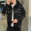 Jaqueta trench coat masculina de marca da moda, estilo coreano para primavera e outono, corte solto, plus size, jaqueta casual de trabalho de outono, ins