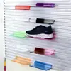 2# Zapatos Planos Rectos Placa de Ranura de Pared Estante de Exhibición Transparente Soporte para Zapatos Soporte para Zapatos Tienda de Zapatos de Marca Soporte para Zapatos Soporte para Zapatos