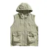 Chaleco casual para hombre, adecuado para senderismo, pesca y actividades al aire libre; con capucha, sin mangas y diseñado para acampar; un chaleco versátil y ligero para aventuras en la montaña