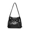 Bolsa Tote de Laço de Grande Capacidade Feminina Estilo Japonês Nova Moda Linda Tendência Simples Bolsa Portátil de Axila