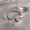 Pulsera de Cristal Badu para Mujer Elegante Temperamento Hebilla de Paz Esmeralda Pulsera Cristal Rosa Litio Púrpura Gloria Cristal Fresa Pulsera Venta al por Mayor