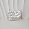 Bolsa de Mão de Couro Brilhante da Moda Ins Grande Capacidade Porta-Moedas Bolsa para Cosméticos Alta Qualidade Impermeável Bolsa de Mão para Documentos e Cosméticos