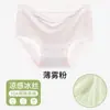 Pantalones de Malla Fina de Seda Helada para Mujer de Verano, Sensación de Piel Desnuda, 10A, Entrepierna Antibacteriana, Transpirables, Sin Costuras, Cintura Media-Alta, Pantalones Triangulares