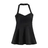 2026 Ropa de Mujer Estilo Europeo y Americano Nuevo Moda de Comercio Exterior Escote Halter Chica Atrevida Dobladillo Ancho Vestido Sexy