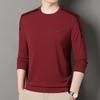 2024 Outono e Inverno Qualidade Gola Redonda Suéter Masculino Bordado Manga Longa Negócios Casual Camiseta Base Camisa Moda Masculina Na Moda