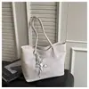 Bolsa Casual da Moda com Personalidade, Grande Capacidade e Textura Simples, Bolsa de Ombro Feminina, Nova Bolsa Tote Primavera 2026