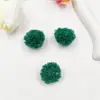 Pingente de conta redonda coberta com tecido, pingente de bola de pelúcia, pingente de bola de pelo com furo para pendurar, brinco, acessório de cabelo, acessório de roupa e peças de acessório