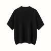 Suéter de Cachemir para Mujer de Manga Corta Otoño e Invierno Nuevo Cuello Alto Medio Manga Corta Color Sólido Jersey Tejido Lana Tejido Suéter Básico