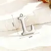 Pingentes de Letra Espelhados em Aço Inoxidável A-Z em Estoque, Cor Dourada 18K, Acessórios de 26 Letras Pingentes para Joias DIY
