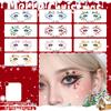 Pegatinas navideñas para caras, maquillaje de ambiente, pegatinas para ojos, dibujos animados creativos, lindo hombre de jengibre, gorro navideño, alce, gran valor