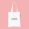 Bolsa de Lienzo Blanca Lisa para Manualidades, Bolsa Tote, Bolso de Estudiante para Academia de Repaso, Promoción, Bolso Blanco de Lienzo Estampado con Logo de Vela