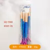 Nuevo cepillo de maquillaje para ojos con gradiente de 4 sirenas transfronterizo, cepillo de set de halo de maquillaje de cola de pez bifurcado portátil