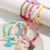 Juego de pulseras transfronterizas europeas y americanas Pulsera más vendida de Amazon Pulsera de borla colorida concha de arcilla polimérica pulsera bohemia