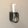 Portacepillos de Dientes Personalizado con Vaso para Enjuague Bucal, Estante de Pared para Cepillos de Dientes Eléctricos con Cubierta a Prueba de Polvo, Estilo Crema