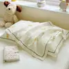 Funda de almohada de gasa arrugada de algodón para niños Funda de almohada de látex para bebé 30X50CM Funda interior para cojín de siesta de jardín de infancia
