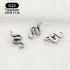 Clavo de Hueso del Oído de Aleación de Titanio F136 Zircón Único Forma de Serpiente Clavo de Oreja Puede Ser Anodizado Joyería de Piercing de Titanio G23 Pendientes