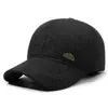 Chapéus Quentes com Forro de Lã para Pessoas de Meia-Idade e Idosos, Bonés de Baseball Outono e Inverno, Chapéus de Algodão à Prova de Frio para Exterior, Chapéus Casuais Espessos para Homens