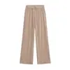 Pantalones casuales versátiles de estilo europeo y americano de cintura alta, nuevos para principios de otoño, corte holgado, adelgazantes, de pierna recta, hasta el suelo, pantalones deportivos