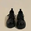 Zapatos de cuero negros de suela gruesa versátiles con cordones para mujer, nuevo otoño 2026 estilo británico vintage zapatos planos JK japoneses para mujer