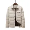 Chamarra de Plumas para Hombre 2026 Otoño/Invierno Cuello Solapa Estilo Camisa 90% Plumón de Pato Blanco Juvenil Casual de Negocios Caliente Abrigo de Plumas