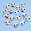 Punto ojos grandes pato amarillo pequeño bola de pelo de alta elasticidad dibujos animados DIY cuerda para el pelo joyería calcetines accesorios de ropa bola esponjosa