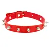 Cuero PU Ecológico Punk Gótico Rock Claveteado con Púas Gargantilla Collar de Cuello Cadena de Cuello Collar de Bondage