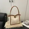 Textura Vintage 2025 Casual Pingente Bolsa Feminina Nova Grande Capacidade Moda Para Comutar Cor Sólida Bolsa Tote de Ombro