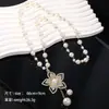 Cadena de Suéter Estilo Nuevo Transfronterizo Inspirada en Chanel Versión Coreana Collar Largo Lujo Ligero Nicho Aleación de Alta Gama Que No Se Desvanece Al Por Mayor