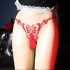 Fio Dental Sexy Masculino com Bordado de Borboleta jj Cintura Baixa Ajustável Divertido Tamanho Grande Bala Calcinhas Separadas