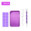 Novo conjunto de ferramentas de pintura diamante funil furadeira inventário furadeira caneta cola roxo 28 grade caixa de armazenamento acessórios acessórios