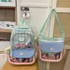 Nova Mochila Escolar Estilo Ins Coreano College Mochila para Estudante do Ensino Médio Aparência de Alta Qualidade Mochila de Duas Peças para Aluno do Ensino Fundamental