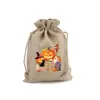 Novas Sacolas de Presente de Doces de Halloween Sacos Pequenos de Tecido com Cordão Sacos de Abóbora Fantasma de Halloween Atacado Transfronteiriço