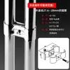 Acessórios para Bancada de Tubo Lean Preto Grampo HJ-1-2 Conector Cromado Junta de Tubo Lean de Aço Inoxidável