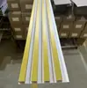 Rejilla Ranurada WPC Panel de Pared Corrugado Impermeable Moderno Rejilla Decorativa de Partición Rayada Rayas de Madera Rayada para Interiores