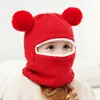 Conjunto de gorro y bufanda de invierno de venta caliente transfronteriza para niños, gorro con orejeras forrado de polar para bebés y gorro de una pieza tejido para niños