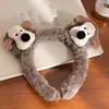 Tiara Fofa de Cachorro e Cabeça de Gato de Pelúcia para Mulheres, Novo Estilo Outono e Inverno 2026, Presilha de Cabelo para Maquiagem, Acessório de Cabelo que Não Aperta
