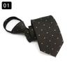 Gravata simples e conveniente sem zíper para vestido masculino moderno Business Casual Coffee Brown Tie 8CM de largura